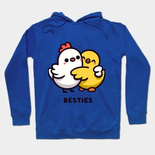 Chicken and Duck Besties Hoodie